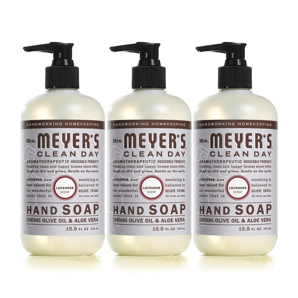 MRS. MEYER'S CLEAN DAY Hand Soap, Made with Essential Oils, Lavender, 12.5 fl...
